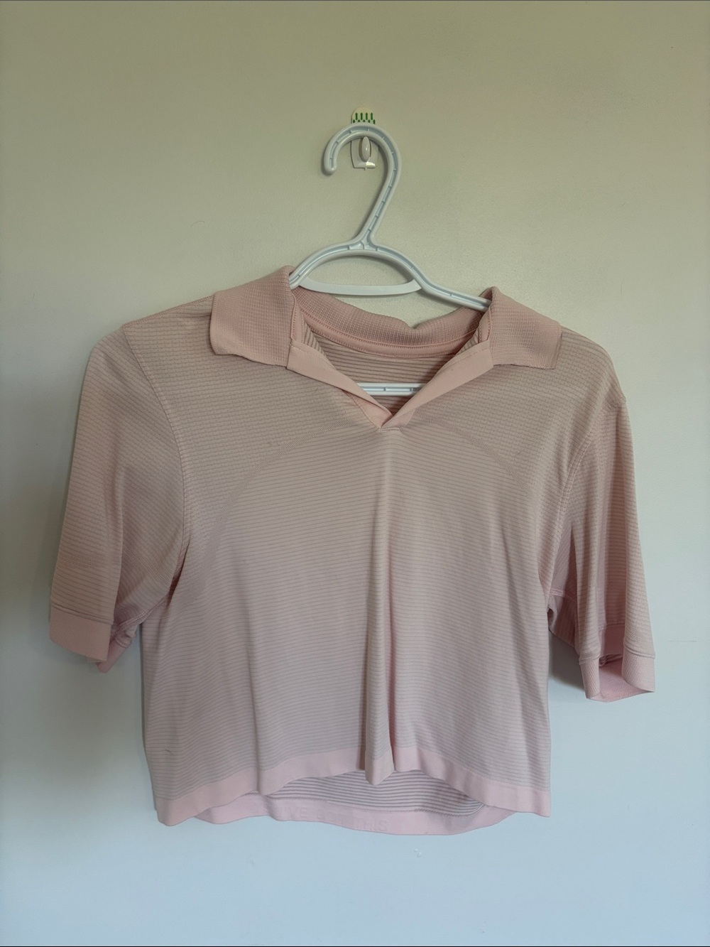 lululemon athletica Pastel Pink Polo Crop Top